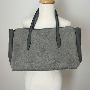 Nannette Lepore leather and suede tote